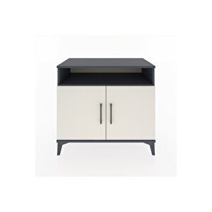 Hyperion Şifonyer 3 Raflı 2 Kapaklı 88x44x80 Antrasit-aytaşı