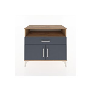 Hyperion Şifonyer Tek Raflı Tek Çekmeceli 2 Kapaklı 88x44x80 Çam-antrasit