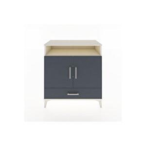 Hyperion Şifonyer 4 Raflı Tek Çekmeceli 2 Kapaklı 88x44x96 Aytaşı-antrasit