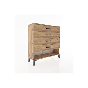 Arges Şifonyer 4 Çekmeceli 88x30x96 Çam-çam