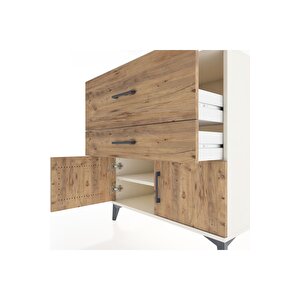 Hyperion Şifonyer Tek Raflı 2 Çekmeceli 2 Kapaklı 88x44x96 Aytaşı-çam