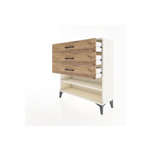 Arges Şifonyer Tek Raflı 3 Çekmeceli 88x30x96 Aytaşı-çam