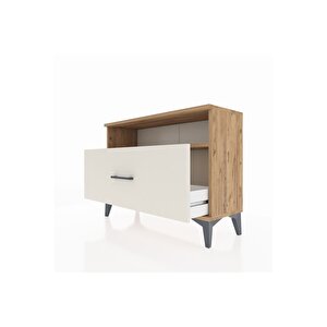 Arges Şifonyer Tek Raflı Tek Çekmeceli 88x30x64 Çam-aytaşı