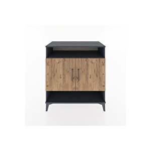 Hyperion Şifonyer 3 Raflı 2 Kapaklı 88x44x96 Antrasit-çam