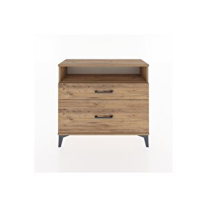 Arges Şifonyer Tek Raflı 2 Çekmeceli 88x30x80 Çam-çam