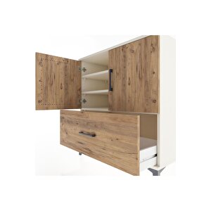 Hyperion Şifonyer 3 Raflı Tek Çekmeceli 2 Kapaklı 88x44x96 Aytaşı-çam