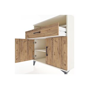 Hyperion Şifonyer Tek Raflı Tek Çekmeceli 2 Kapaklı 88x44x96 Aytaşı-çam