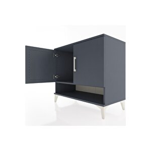 Hyperion Şifonyer Tek Raflı 2 Kapaklı 88x44x80 Antrasit-antrasit