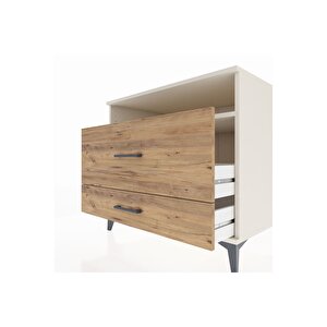 Kronos Şifonyer Tek Raflı 2 Çekmeceli 88x59x80 Aytaşı-çam