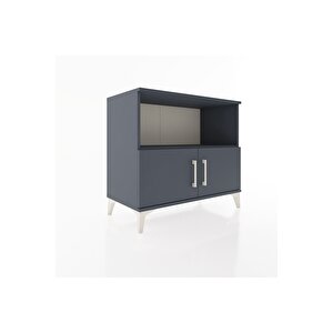 Hyperion Şifonyer Tek Raflı 2 Kapaklı 88x44x80 Antrasit-antrasit