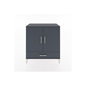 Hyperion Şifonyer 4 Raflı Tek Çekmeceli 2 Kapaklı 88x44x96 Antrasit-antrasit