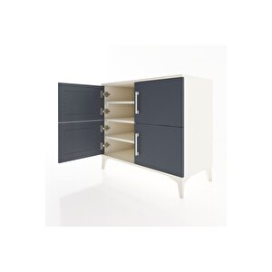 Hyperion Şifonyer 4 Raflı 4 Kapaklı 88x44x80 Aytaşı-antrasit