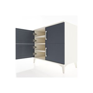 Hyperion Şifonyer 4 Raflı 4 Kapaklı 88x44x80 Aytaşı-antrasit