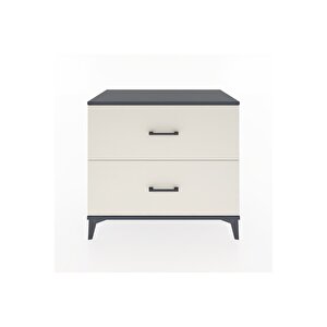 Hyperion Şifonyer 2 Çekmeceli 88x44x80 Antrasit-aytaşı