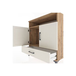 Hyperion Şifonyer 2 Raflı Tek Çekmeceli 2 Kapaklı 88x44x96 Çam-aytaşı