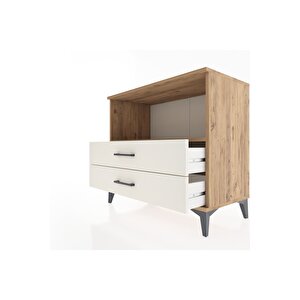 Hyperion Şifonyer Tek Raflı 2 Çekmeceli 88x44x80 Çam-aytaşı