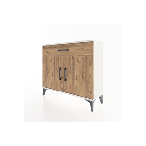 Arges Şifonyer Tek Raflı Tek Çekmeceli 2 Kapaklı 88x30x80 Aytaşı-çam