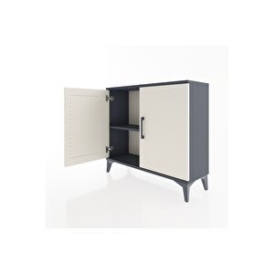 Arges Şifonyer Tek Raflı 2 Kapaklı 88x30x80 Antrasit-aytaşı