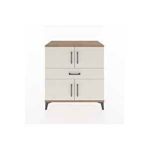 Hyperion Şifonyer Tek Raflı Tek Çekmeceli 4 Kapaklı 88x44x96 Çam-aytaşı