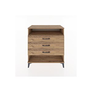 Hyperion Şifonyer Tek Raflı 3 Çekmeceli 88x44x96 Çam-çam