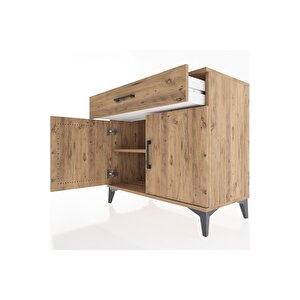 Hyperion Şifonyer Tek Raflı Tek Çekmeceli 2 Kapaklı 88x44x80 Çam-çam