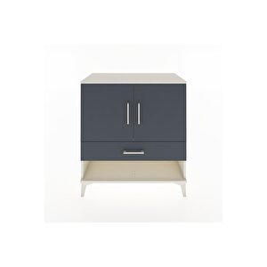 Hyperion Şifonyer Tek Raflı Tek Çekmeceli 2 Kapaklı 88x44x96 Aytaşı-antrasit