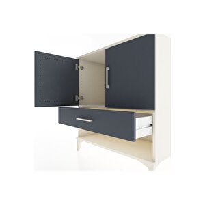 Hyperion Şifonyer Tek Raflı Tek Çekmeceli 2 Kapaklı 88x44x96 Aytaşı-antrasit