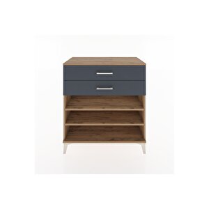 Hyperion Şifonyer 2 Raflı 2 Çekmeceli 88x44x96 Çam-antrasit