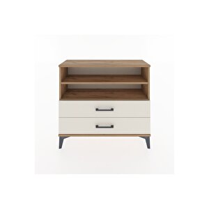 Arges Şifonyer 2 Raflı 2 Çekmeceli 88x30x80 Çam-aytaşı