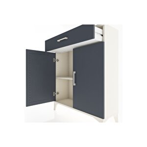 Arges Şifonyer Tek Raflı Tek Çekmeceli 2 Kapaklı 88x30x106 Aytaşı-antrasit