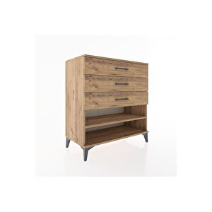 Hyperion Şifonyer Tek Raflı 3 Çekmeceli 88x44x96 Çam-çam