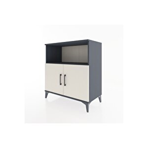 Hyperion Şifonyer Tek Raflı 2 Kapaklı 88x44x96 Antrasit-aytaşı