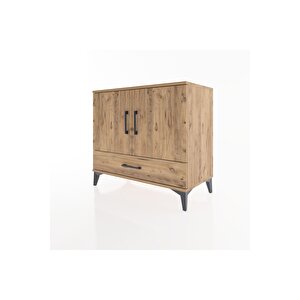 Hyperion Şifonyer 2 Raflı Tek Çekmeceli 2 Kapaklı 88x44x80 Çam-çam