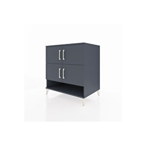 Kronos Şifonyer 4 Raflı 4 Kapaklı 88x59x96 Antrasit-antrasit