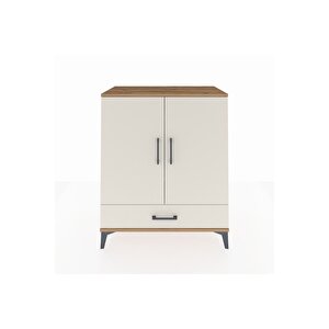 Hyperion Şifonyer 3 Raflı Tek Çekmeceli 2 Kapaklı 88x44x106 Çam-aytaşı