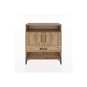 Arges Şifonyer 3 Raflı Tek Çekmeceli 2 Kapaklı 88x30x96 Çam-çam