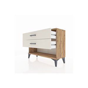 Arges Şifonyer 2 Çekmeceli 88x30x64 Çam-aytaşı