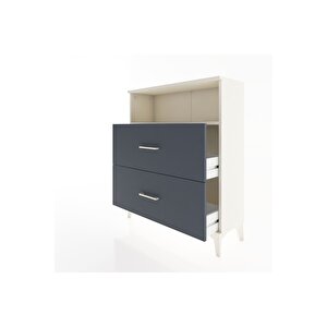 Arges Şifonyer Tek Raflı 2 Çekmeceli 88x30x106 Aytaşı-antrasit