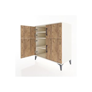 Hyperion Şifonyer 3 Raflı 4 Kapaklı 88x44x96 Aytaşı-çam