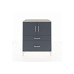 Hyperion Şifonyer 2 Raflı 2 Çekmeceli 2 Kapaklı 88x44x106 Aytaşı-antrasit