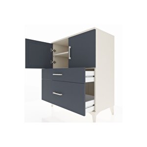 Hyperion Şifonyer 2 Raflı 2 Çekmeceli 2 Kapaklı 88x44x106 Aytaşı-antrasit