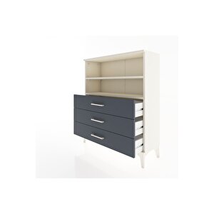 Arges Şifonyer 2 Raflı 3 Çekmeceli 88x30x106 Aytaşı-antrasit