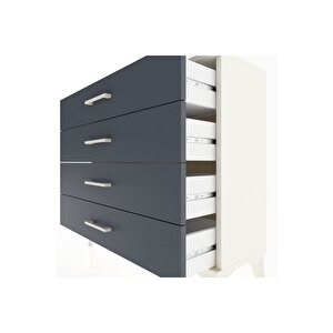 Arges Şifonyer 4 Çekmeceli 88x30x80 Aytaşı-antrasit