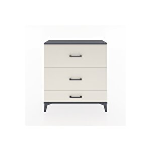 Arges Şifonyer 3 Çekmeceli 88x30x96 Antrasit-aytaşı