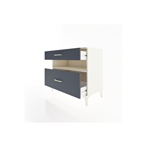 Hyperion Şifonyer Tek Raflı 2 Çekmeceli 88x44x80 Aytaşı-antrasit