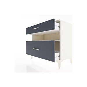 Hyperion Şifonyer Tek Raflı 2 Çekmeceli 88x44x80 Aytaşı-antrasit