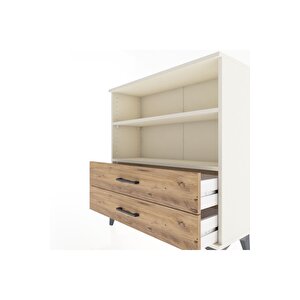 Arges Şifonyer 2 Raflı 2 Çekmeceli 88x30x96 Aytaşı-çam
