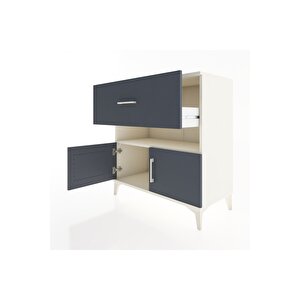 Hyperion Şifonyer Tek Raflı Tek Çekmeceli 2 Kapaklı 88x44x96 Aytaşı-antrasit