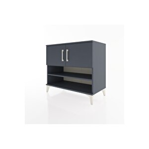 Hyperion Şifonyer 3 Raflı 2 Kapaklı 88x44x80 Antrasit-antrasit