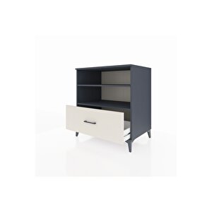 Kronos Şifonyer 2 Raflı Tek Çekmeceli 88x59x96 Antrasit-aytaşı